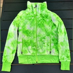 Triple Flip Minky Bubble Jacket, Lime Green & White, Very Soft, Size Sma…